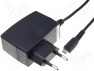 Адаптер импулсен 5V 2A ZSI5/2A-MICROUSB Захранване: импулсно; 5VDC; 2A; Кон: micro USB; 10W; Щепсел: EU